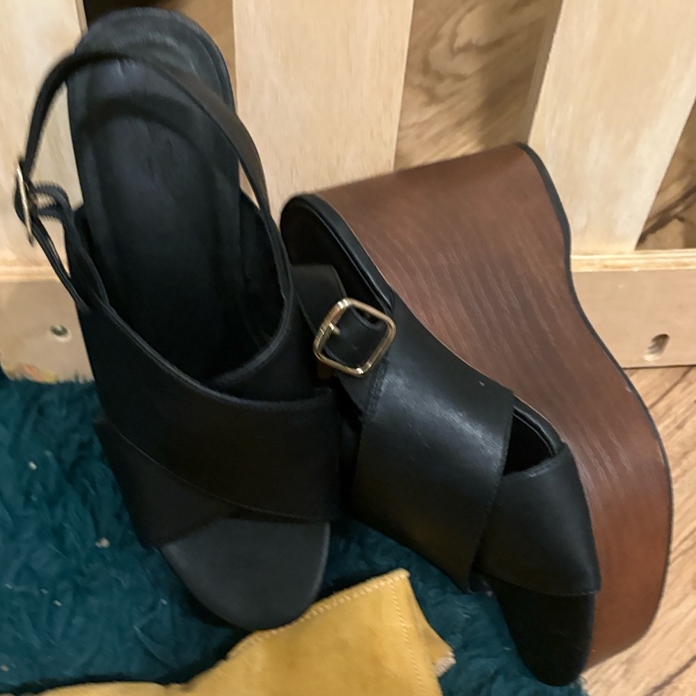 Missoni for Target Black and Brown Wedge Sandals